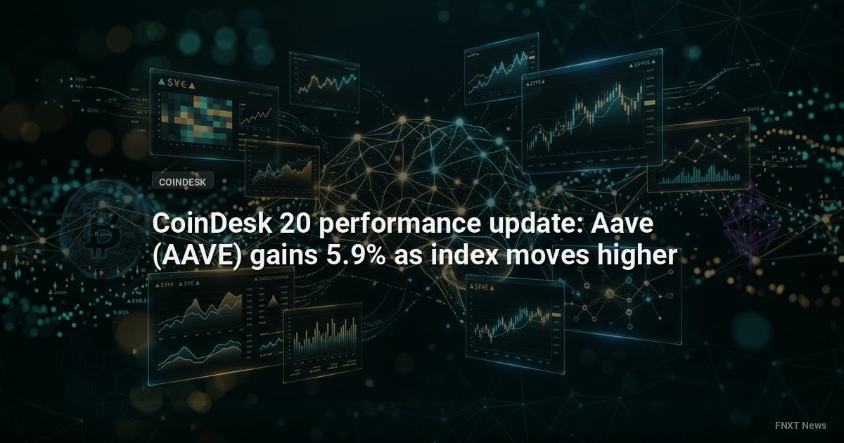 CoinDesk 20 performance update: Aave (AAVE) gains 5.9% as index moves higher