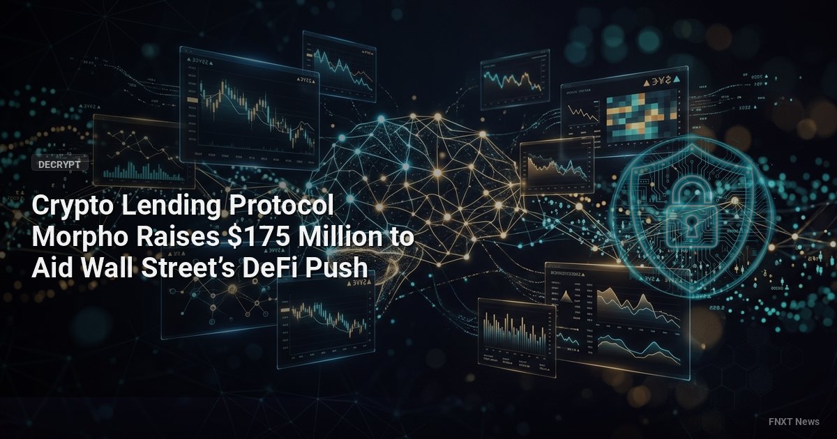 Crypto Lending Protocol Morpho Raises $175 Million to Aid Wall Street’s DeFi Push