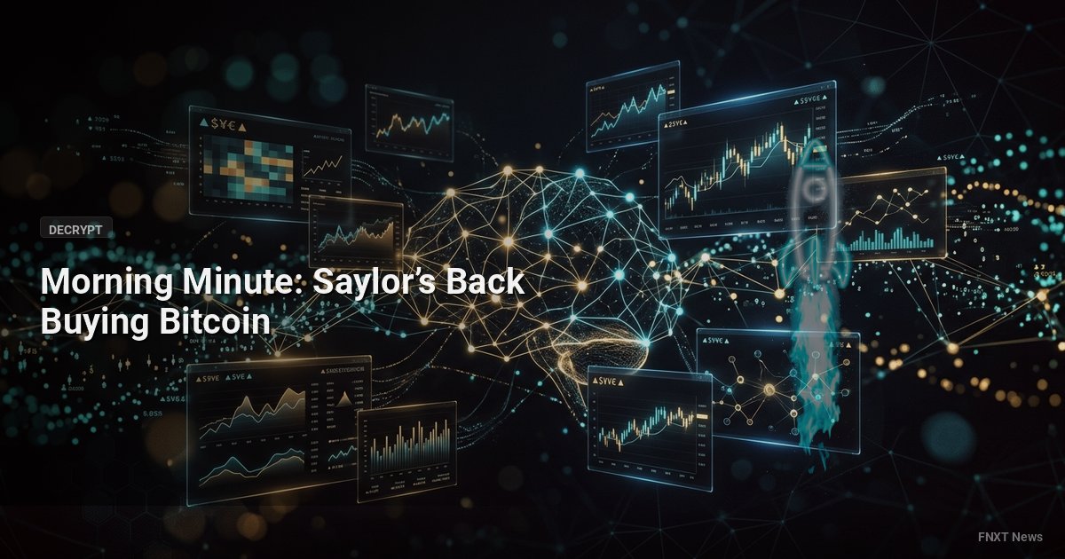 Morning Minute: Saylor’s Back Buying Bitcoin