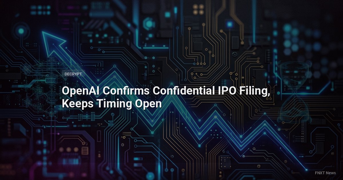 OpenAI Confirms Confidential IPO Filing, Keeps Timing Open