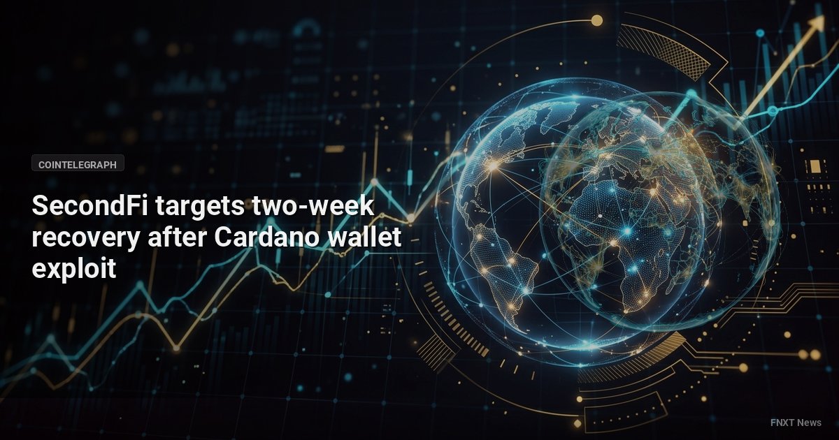 SecondFi targets two-week recovery after Cardano wallet exploit