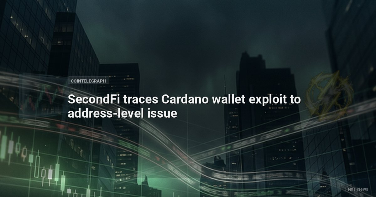 SecondFi traces Cardano wallet exploit to address-level issue