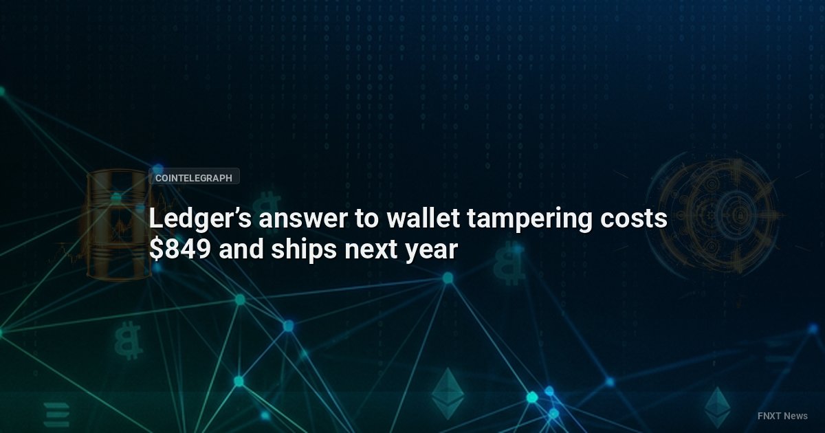 Ledger’s answer to wallet tampering costs $849 and ships next year