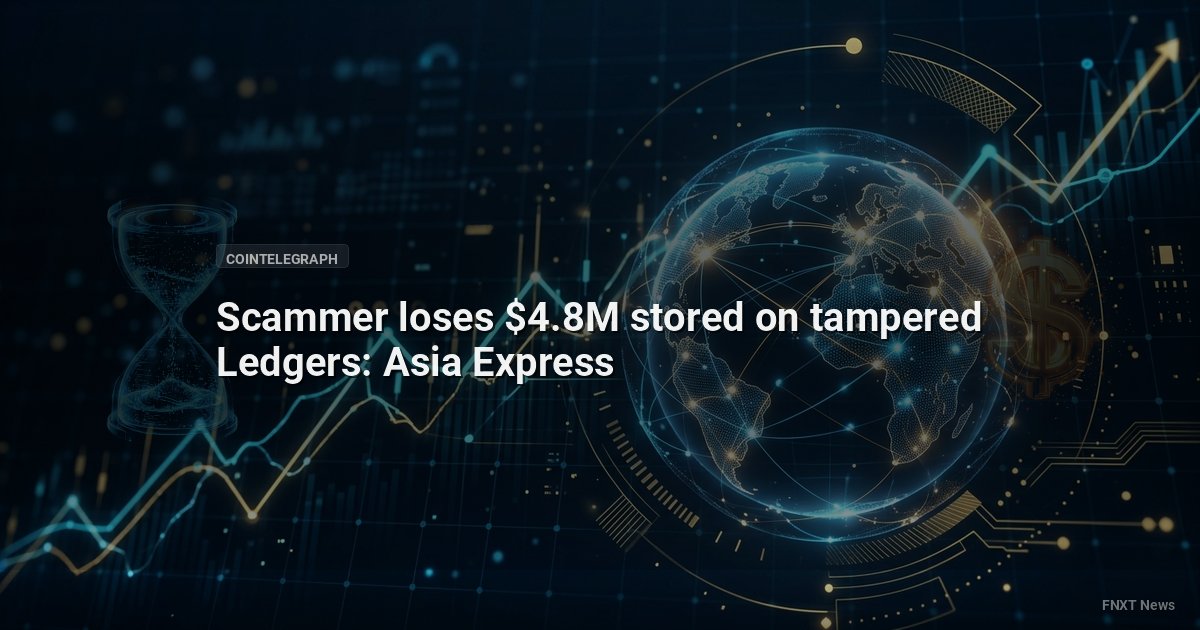 Scammer loses $4.8M stored on tampered Ledgers: Asia Express