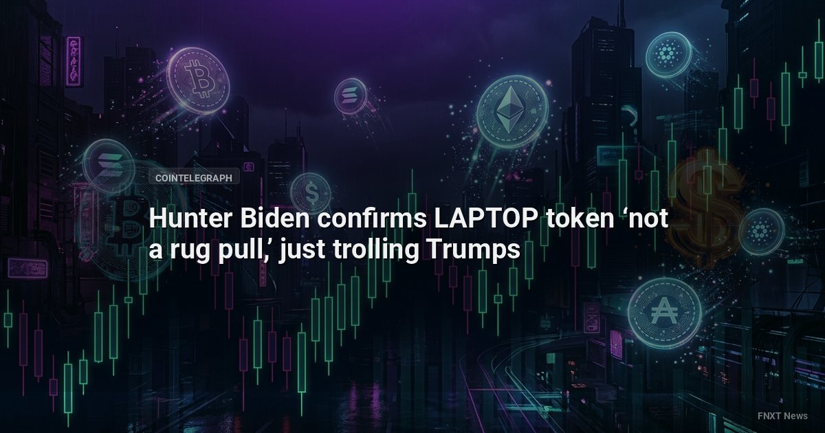 Hunter Biden confirms LAPTOP token ‘not a rug pull,’ just trolling Trumps