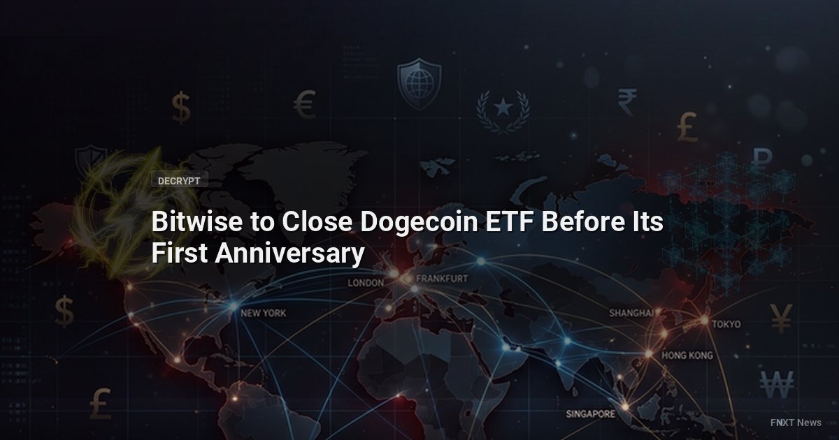 Bitwise to Close Dogecoin ETF Before Its First Anniversary