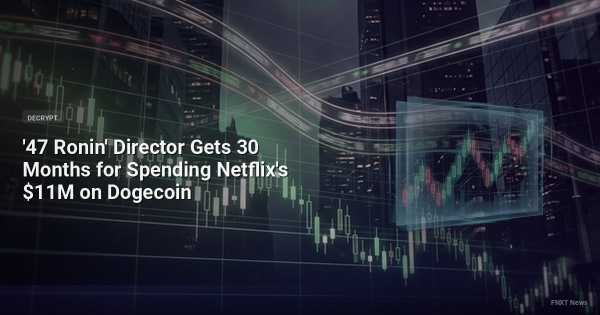 '47 Ronin' Director Gets 30 Months for Spending Netflix's $11M on Dogecoin