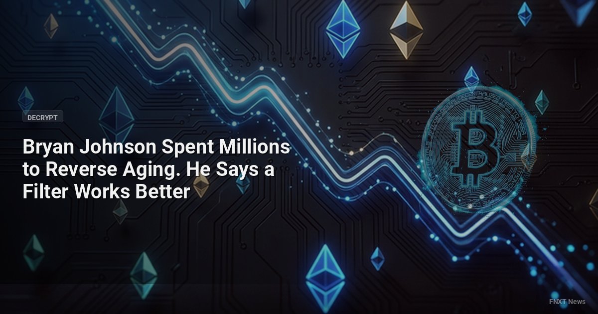 Bryan Johnson Spent Millions to Reverse Aging. He Says a Filter Works Better