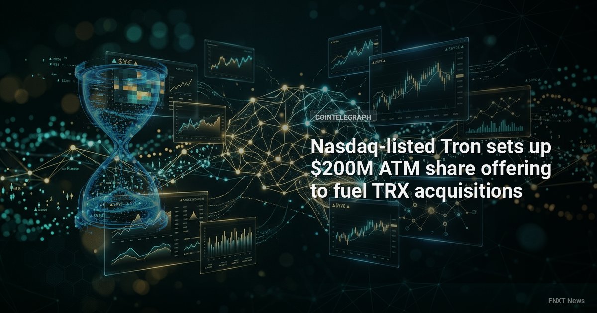 Nasdaq-listed Tron sets up $200M ATM share offering to fuel TRX acquisitions