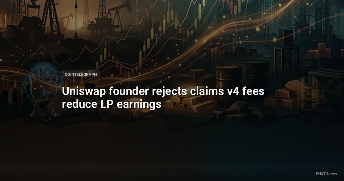 Uniswap founder rejects claims v4 fees reduce LP earnings