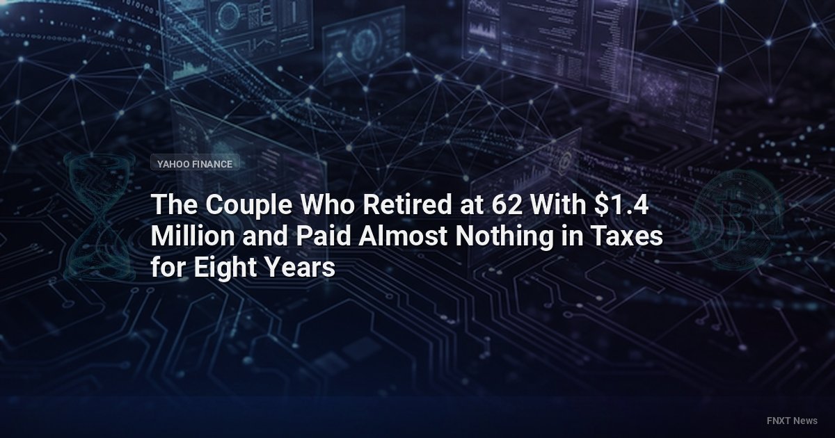 The Couple Who Retired at 62 With $1.4 Million and Paid Almost Nothing in Taxes for Eight Years