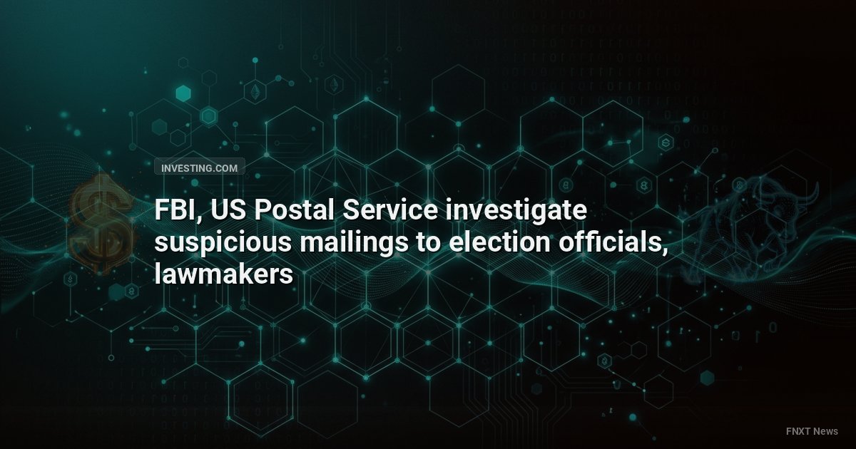 FBI, US Postal Service investigate suspicious mailings to election officials, lawmakers