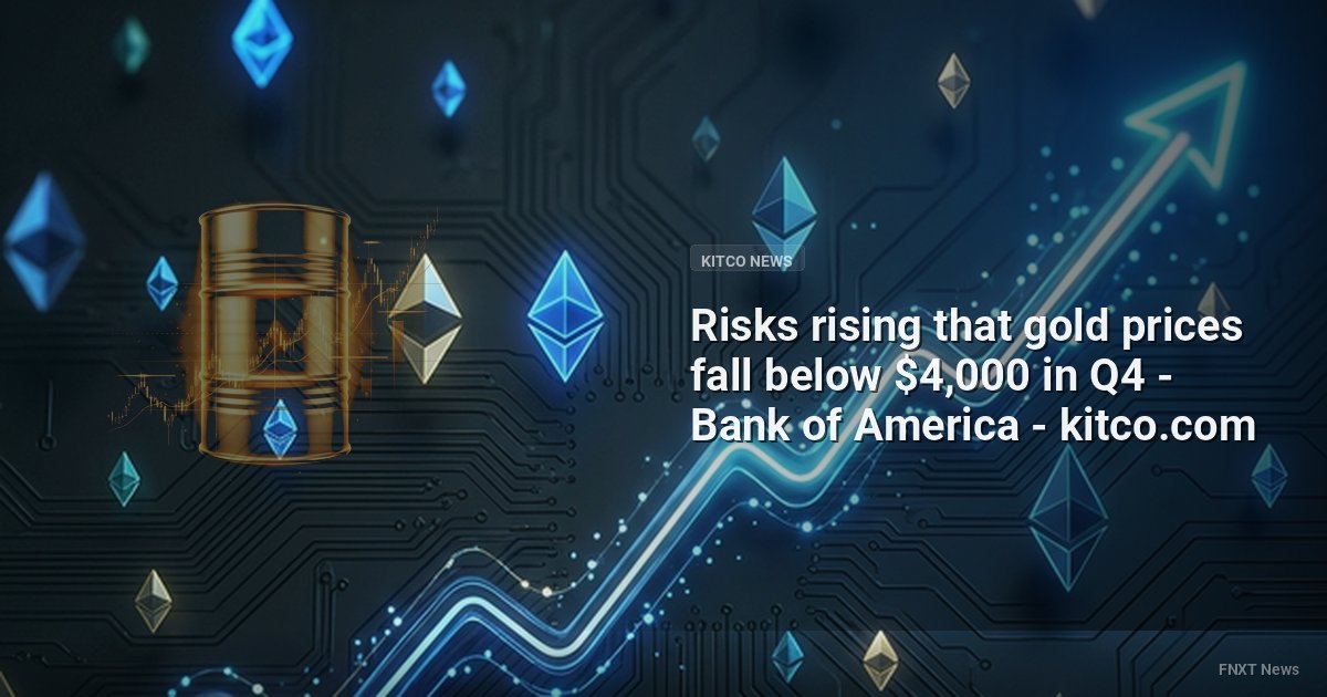 Risks rising that gold prices fall below $4,000 in Q4 - Bank of America - kitco.com