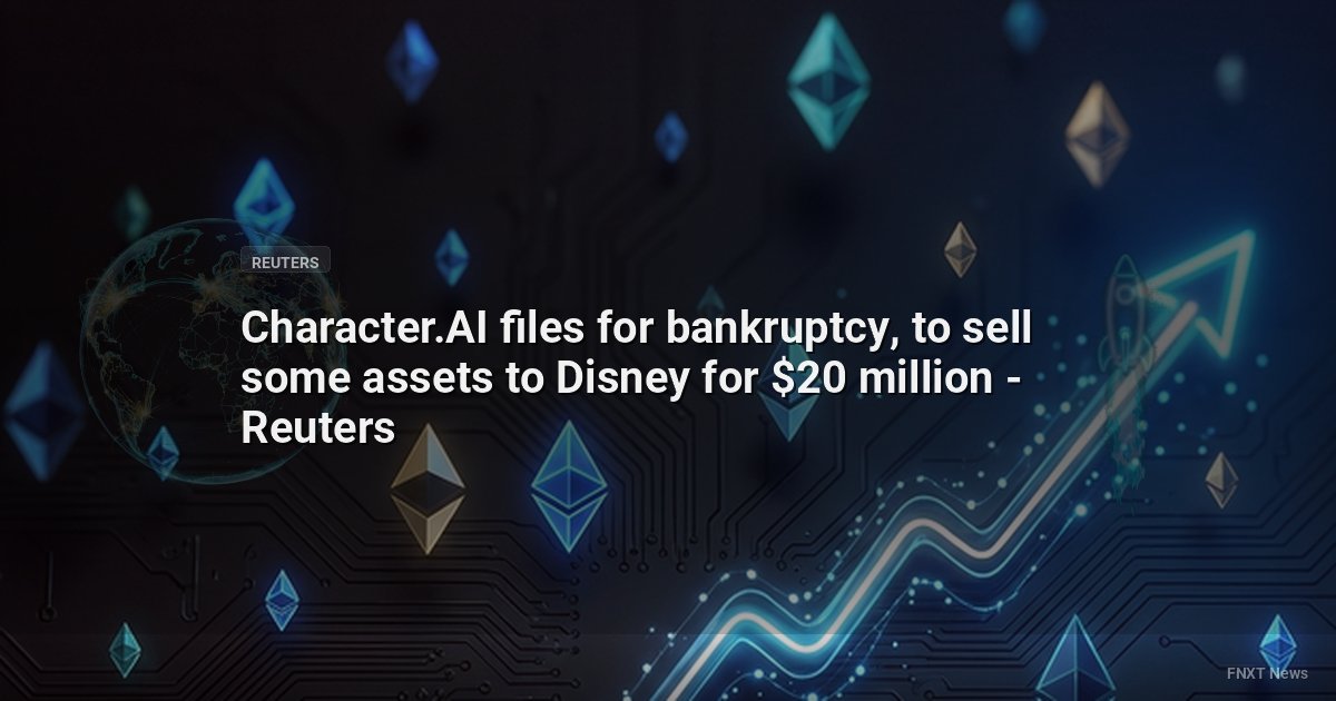 Character.AI files for bankruptcy, to sell some assets to Disney for $20 million - Reuters