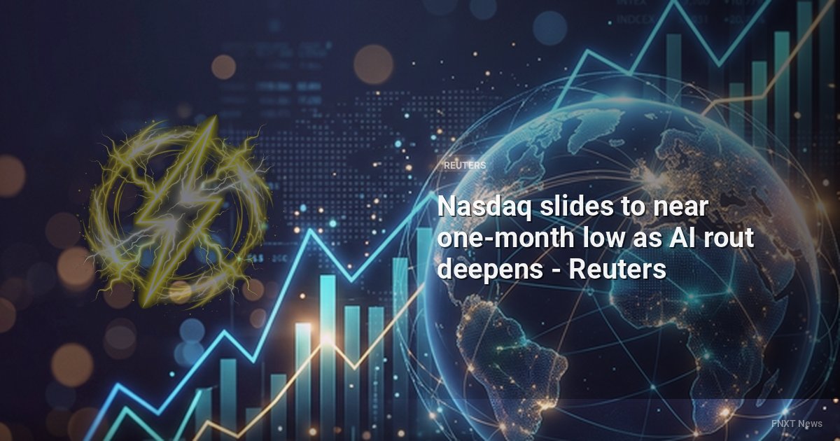Nasdaq slides to near one-month low as AI rout deepens - Reuters