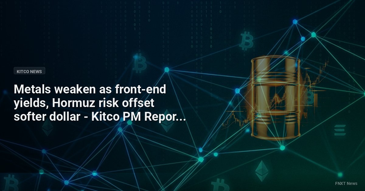 Metals weaken as front-end yields, Hormuz risk offset softer dollar - Kitco PM Report - Kitco