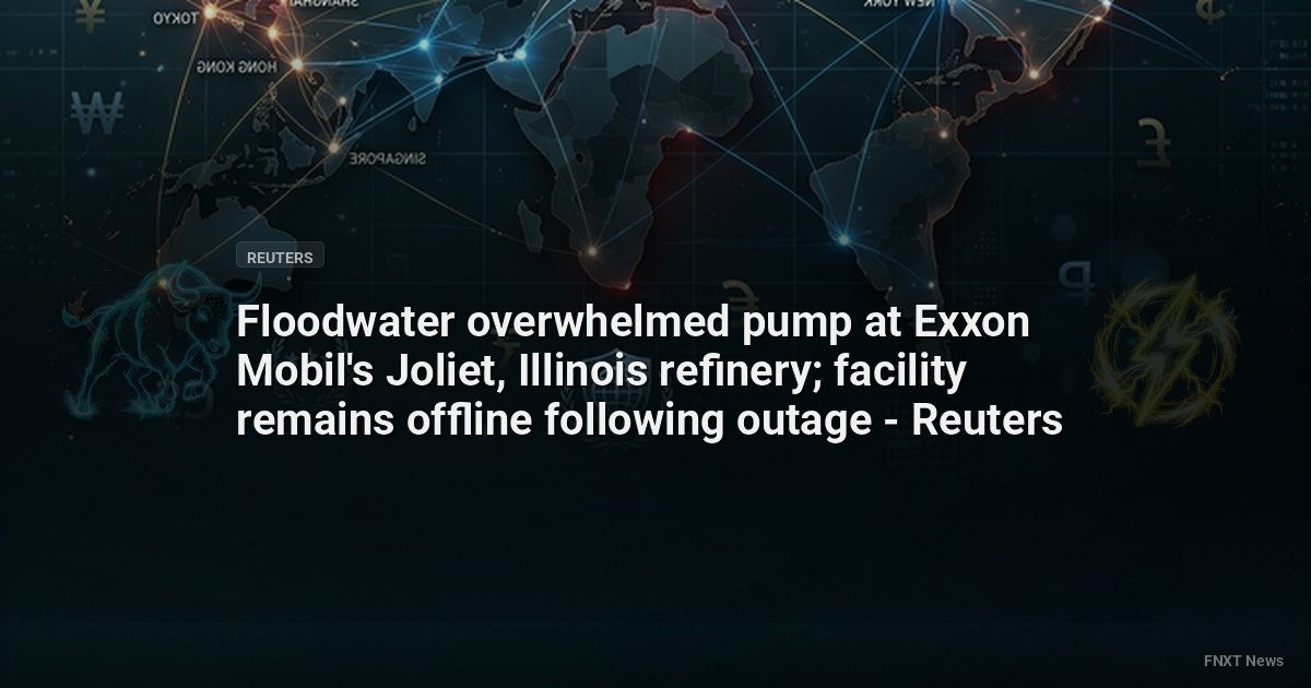 Floodwater overwhelmed pump at Exxon Mobil's Joliet, Illinois refinery; facility remains offline following outage - Reuters