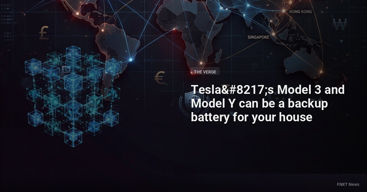 Tesla’s Model 3 and Model Y can be a backup battery for your house